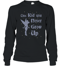 Load image into Gallery viewer, Disney Peter Pan Tinkerbell Never Grow Up Long Sleeve T-Shirt