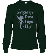 Load image into Gallery viewer, Disney Peter Pan Tinkerbell Never Grow Up Long Sleeve T-Shirt