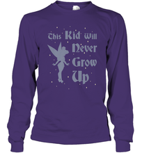 Load image into Gallery viewer, Disney Peter Pan Tinkerbell Never Grow Up Long Sleeve T-Shirt