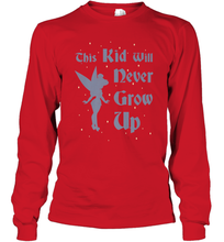 Load image into Gallery viewer, Disney Peter Pan Tinkerbell Never Grow Up Long Sleeve T-Shirt