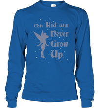 Load image into Gallery viewer, Disney Peter Pan Tinkerbell Never Grow Up Long Sleeve T-Shirt