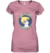 Load image into Gallery viewer, Disney Peter Pan Tinkerbell Do You Believe In Magic Women's V-Neck T-Shirt