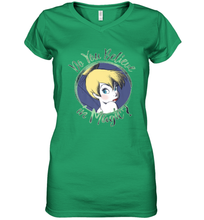 Load image into Gallery viewer, Disney Peter Pan Tinkerbell Do You Believe In Magic Women's V-Neck T-Shirt