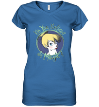 Load image into Gallery viewer, Disney Peter Pan Tinkerbell Do You Believe In Magic Women's V-Neck T-Shirt
