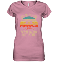 Load image into Gallery viewer, Retro Vintage Get In Loser We're Doing Butt Stuff Alien UFO Women's V-Neck T-Shirt