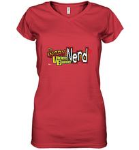 Load image into Gallery viewer, Cinemassacre Angry Video Game Nerd Logo Women's V-Neck T-Shirt