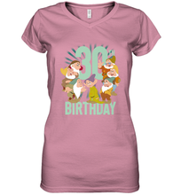 Load image into Gallery viewer, Disney Snow White Dwarfs Group Shot 30th Birthday Women's V-Neck T-Shirt