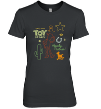 Load image into Gallery viewer, Disney Pixar Toy Story Howdy Partner Woody Shapes Women's Premium T-Shirt