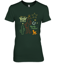 Load image into Gallery viewer, Disney Pixar Toy Story Howdy Partner Woody Shapes Women's Premium T-Shirt