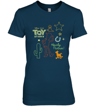 Load image into Gallery viewer, Disney Pixar Toy Story Howdy Partner Woody Shapes Women's Premium T-Shirt