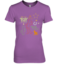 Load image into Gallery viewer, Disney Pixar Toy Story Howdy Partner Woody Shapes Women's Premium T-Shirt