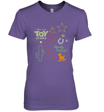 Load image into Gallery viewer, Disney Pixar Toy Story Howdy Partner Woody Shapes Women's Premium T-Shirt