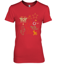 Load image into Gallery viewer, Disney Pixar Toy Story Howdy Partner Woody Shapes Women's Premium T-Shirt