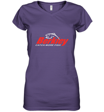 Load image into Gallery viewer, BERKLEY Fishing Logo Spinners Crankbaits LOVER Women's V-Neck T-Shirt