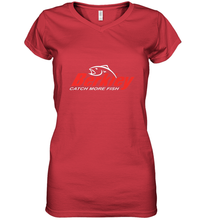 Load image into Gallery viewer, BERKLEY Fishing Logo Spinners Crankbaits LOVER Women's V-Neck T-Shirt