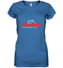 Load image into Gallery viewer, BERKLEY Fishing Logo Spinners Crankbaits LOVER Women's V-Neck T-Shirt