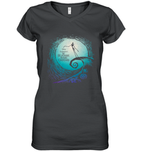 Load image into Gallery viewer, Disney Nightmare Before Christmas Jack Movie Logo Women's V-Neck T-Shirt