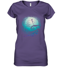 Load image into Gallery viewer, Disney Nightmare Before Christmas Jack Movie Logo Women's V-Neck T-Shirt