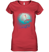 Load image into Gallery viewer, Disney Nightmare Before Christmas Jack Movie Logo Women's V-Neck T-Shirt