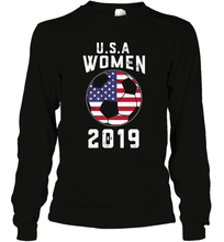Load image into Gallery viewer, USA United States Women 2019 Soccer US Futbol Long Sleeve T-Shirt
