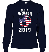 Load image into Gallery viewer, USA United States Women 2019 Soccer US Futbol Long Sleeve T-Shirt