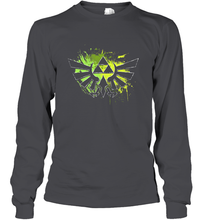 Load image into Gallery viewer, Legend Of Zelda Triforce Logo Paint Splatter Long Sleeve T-Shirt
