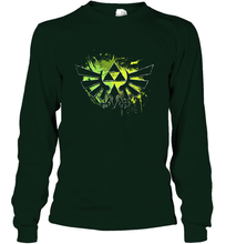 Load image into Gallery viewer, Legend Of Zelda Triforce Logo Paint Splatter Long Sleeve T-Shirt