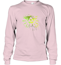 Load image into Gallery viewer, Legend Of Zelda Triforce Logo Paint Splatter Long Sleeve T-Shirt