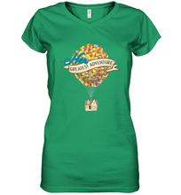 Load image into Gallery viewer, Disney Pixar Up Her Greatest Adventure House Women's V-Neck T-Shirt