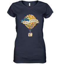 Load image into Gallery viewer, Disney Pixar Up Her Greatest Adventure House Women's V-Neck T-Shirt