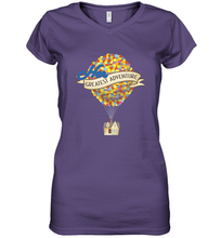 Load image into Gallery viewer, Disney Pixar Up Her Greatest Adventure House Women's V-Neck T-Shirt