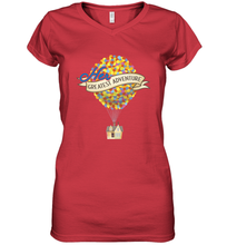 Load image into Gallery viewer, Disney Pixar Up Her Greatest Adventure House Women's V-Neck T-Shirt