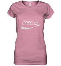 Load image into Gallery viewer, Coca Cola Vintage White Enjoy Logo Women's V-Neck T-Shirt