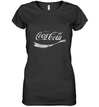 Load image into Gallery viewer, Coca Cola Vintage White Enjoy Logo Women's V-Neck T-Shirt