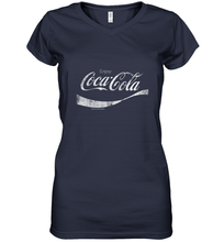 Load image into Gallery viewer, Coca Cola Vintage White Enjoy Logo Women's V-Neck T-Shirt