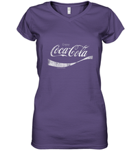 Load image into Gallery viewer, Coca Cola Vintage White Enjoy Logo Women's V-Neck T-Shirt
