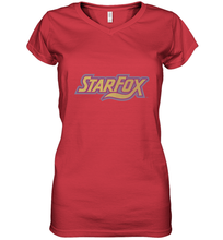 Load image into Gallery viewer, Star fox Vintage Distressed Game Logo Women's V-Neck T-Shirt