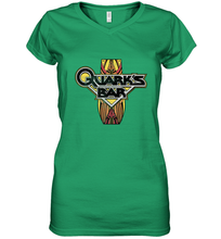 Load image into Gallery viewer, Star Trek DS9 Quark's Bar Vintage Logo Women's V-Neck T-Shirt