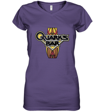 Load image into Gallery viewer, Star Trek DS9 Quark's Bar Vintage Logo Women's V-Neck T-Shirt