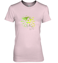 Load image into Gallery viewer, Legend Of Zelda Triforce Logo Paint Splatter Women's Premium T-Shirt