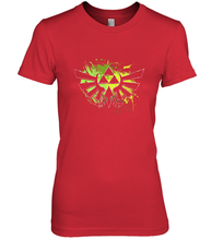 Load image into Gallery viewer, Legend Of Zelda Triforce Logo Paint Splatter Women's Premium T-Shirt