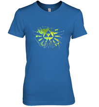 Load image into Gallery viewer, Legend Of Zelda Triforce Logo Paint Splatter Women's Premium T-Shirt
