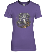 Load image into Gallery viewer, Cobra Kai Rusted Steel Snake Logo Women's Premium T-Shirt