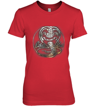 Load image into Gallery viewer, Cobra Kai Rusted Steel Snake Logo Women's Premium T-Shirt