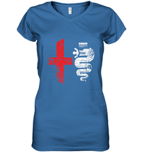 Load image into Gallery viewer, Alfa Car Drivers Stylish Grunge Logo Women's V-Neck T-Shirt