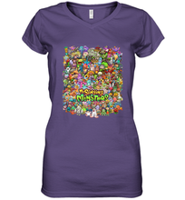 Load image into Gallery viewer, Monster Medley Women's V-Neck T-Shirt