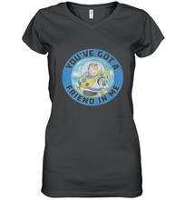 Load image into Gallery viewer, Disney Pixar Toy Story Buzz Friend In Me Women's V-Neck T-Shirt