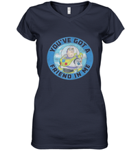 Load image into Gallery viewer, Disney Pixar Toy Story Buzz Friend In Me Women's V-Neck T-Shirt