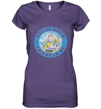 Load image into Gallery viewer, Disney Pixar Toy Story Buzz Friend In Me Women's V-Neck T-Shirt