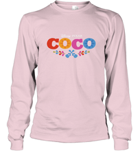 Load image into Gallery viewer, Disney Pixar Coco Movie Logo Colorful Long Sleeve T-Shirt